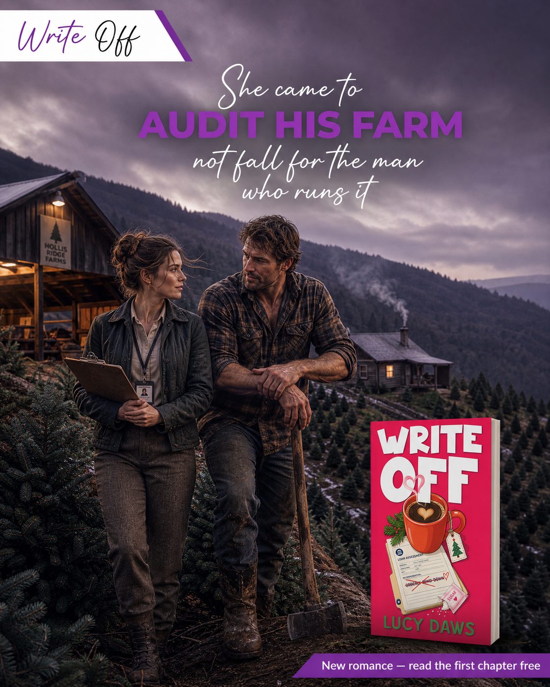 Book ad example — on-book ad image with the cover as the hero
