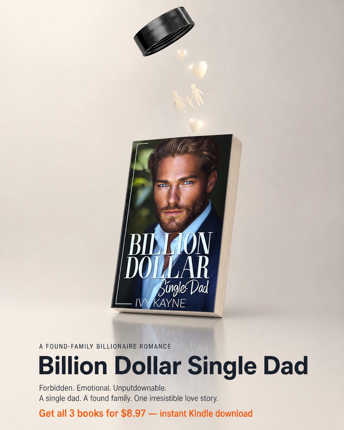 Book ad example — feed-sized book ad image from our own in-house work
